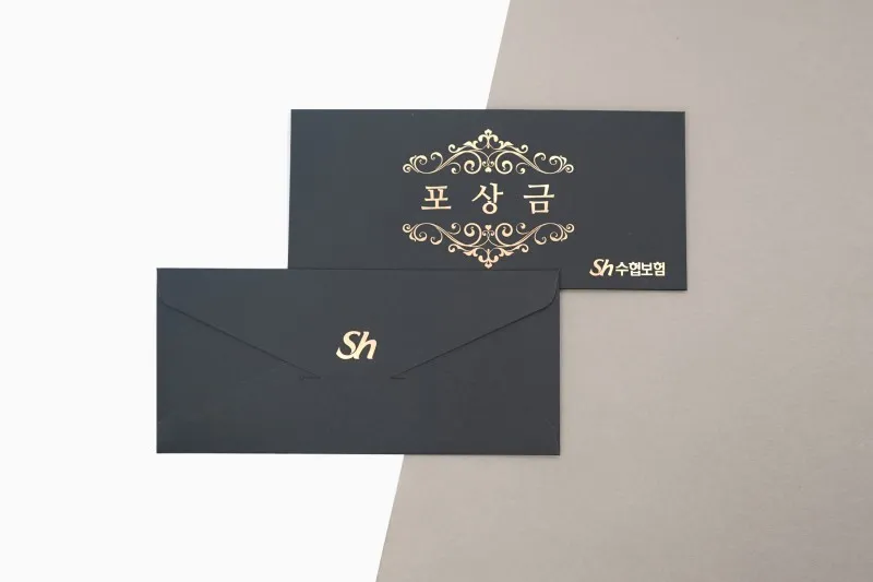 客製黑卡禮券套信封套製作印刷 - 細節圖 1