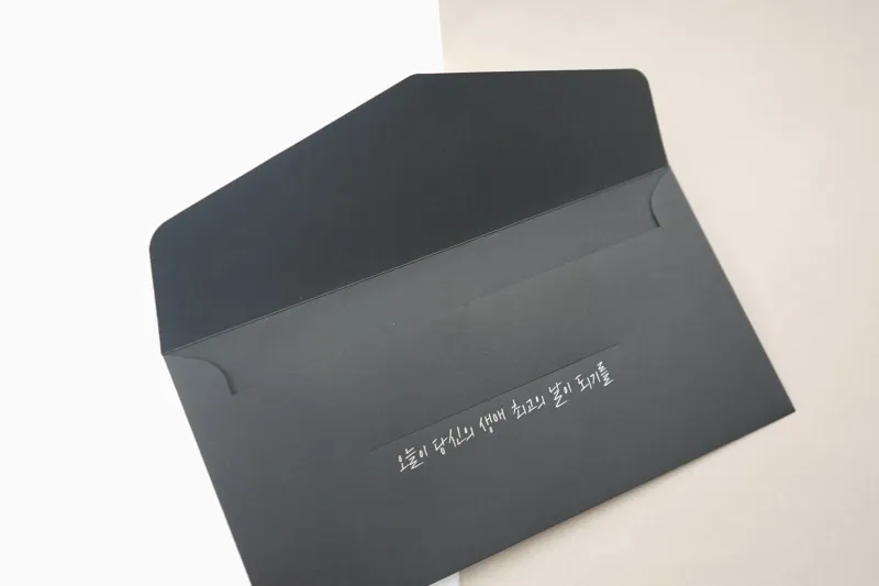 客製黑色禮券套信封套製作印刷 - 細節圖 2