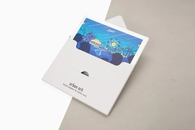 客製環保再生紙灰色明信片信封包裝製作印刷 - 細節圖 9
