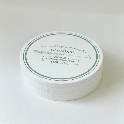 客製豪華紙墊杯凸版印刷製作印刷 - 細節圖 2