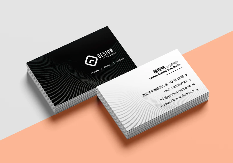 004 科技黑金｜公版名片印刷版型 免設計費 - 元樂印