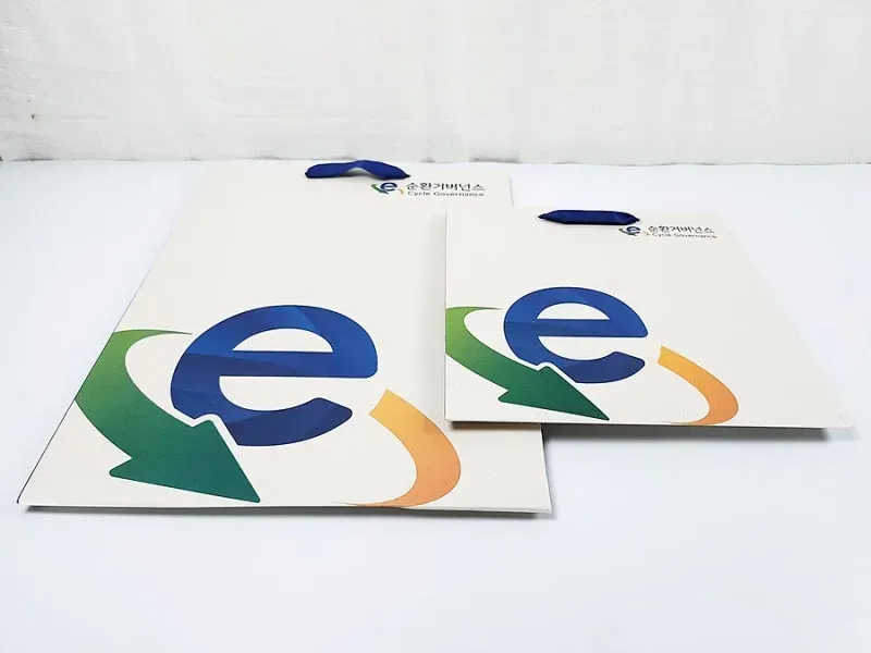 精品品牌緞帶紙袋|緞帶手提繩|加厚禮品袋高質感|手提禮物袋客製製作印刷 - 細節圖 5