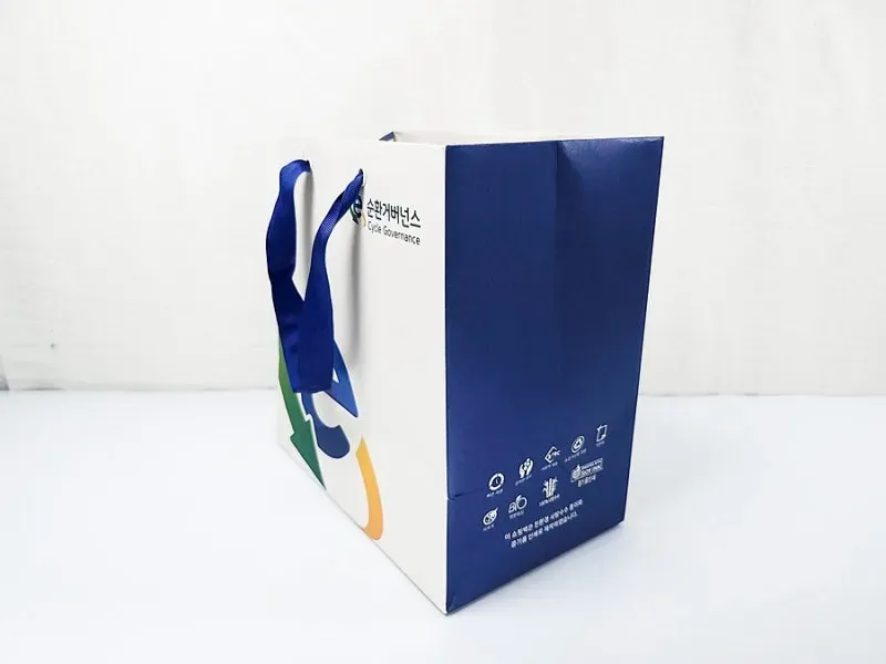精品品牌緞帶紙袋|緞帶手提繩|加厚禮品袋高質感|手提禮物袋客製製作印刷 - 細節圖 2